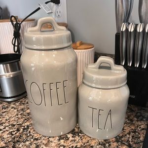 Rae Dunn Tea & Coffee Canister Set